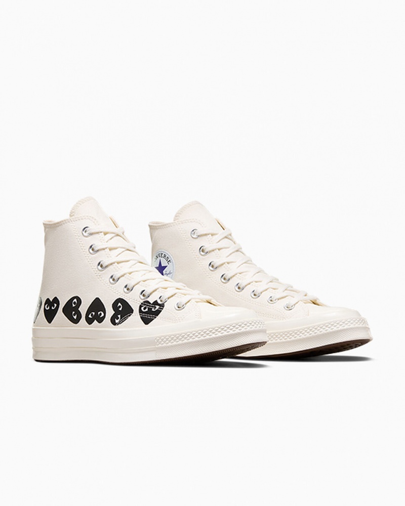 Converse Converse x Comme des Garçons PLAY Chuck 70 Multi Heart Fekete | 378RAGJHP