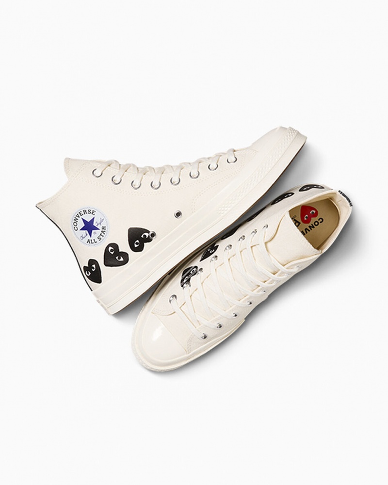 Converse Converse x Comme des Garçons PLAY Chuck 70 Multi Heart Fekete | 378RAGJHP