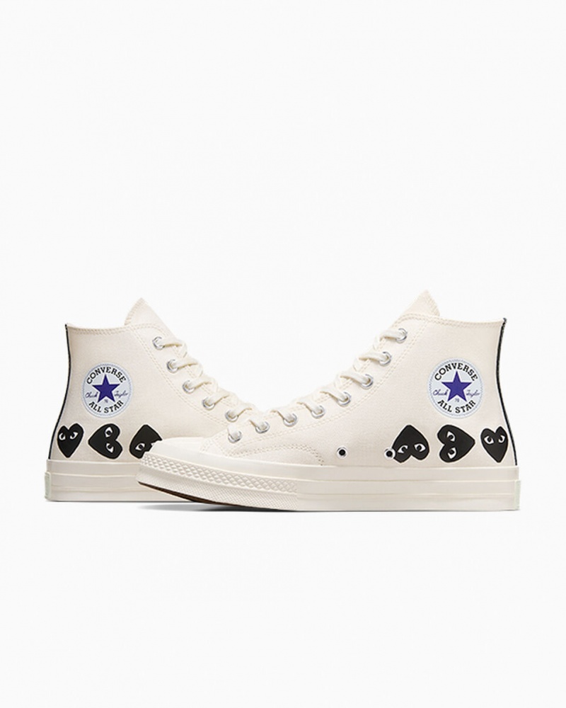 Converse Converse x Comme des Garçons PLAY Chuck 70 Multi Heart Fekete | 378RAGJHP