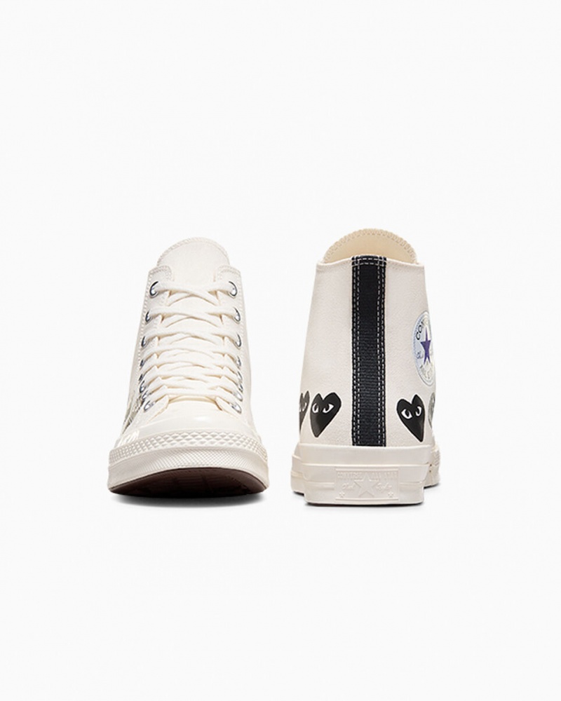 Converse Converse x Comme des Garçons PLAY Chuck 70 Multi Heart Fekete | 378RAGJHP