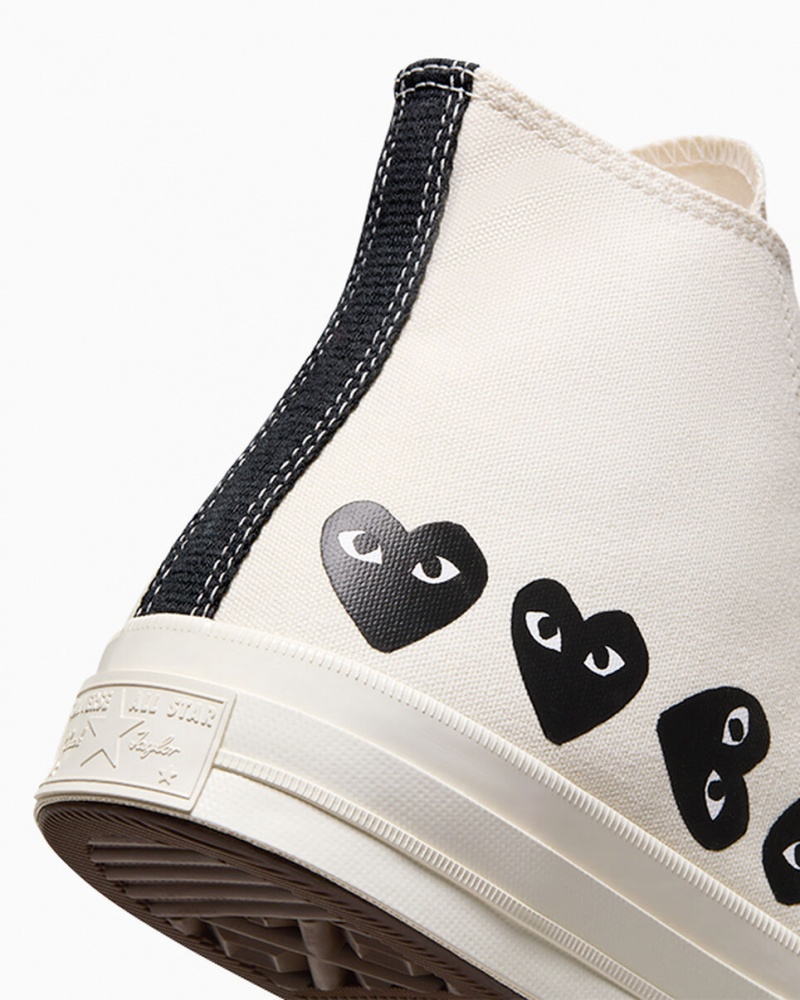 Converse Converse x Comme des Garçons PLAY Chuck 70 Multi Heart Fekete | 378RAGJHP