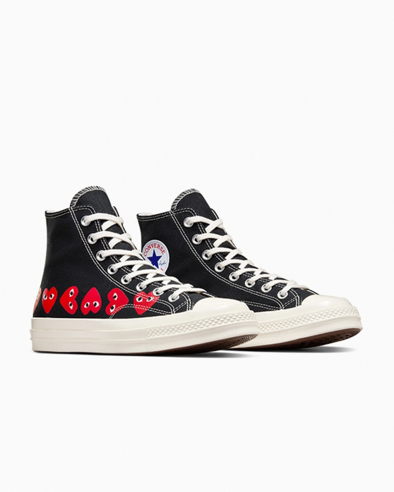 Converse Converse x Comme des Garçons PLAY Chuck 70 Multi Heart Fekete Piros | 047VCBUKI