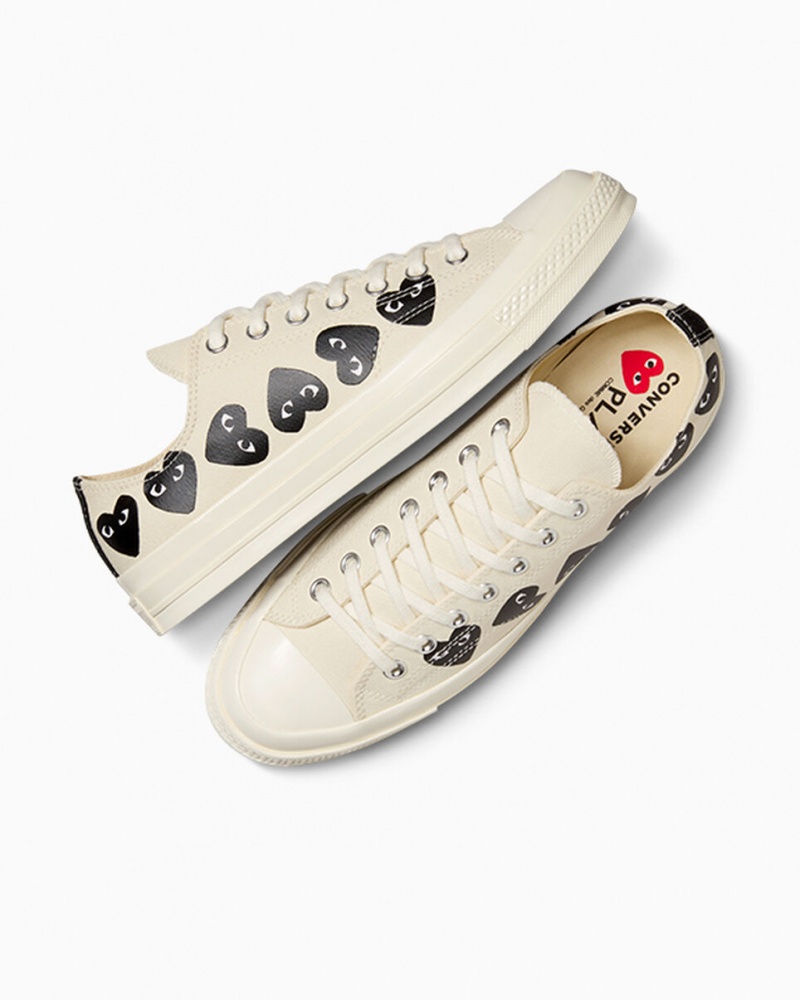 Converse Converse x Comme des Garçons PLAY Chuck 70 Multi Heart Fekete | 048FCRXTQ