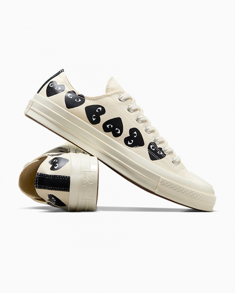 Converse Converse x Comme des Garçons PLAY Chuck 70 Multi Heart Fekete | 048FCRXTQ