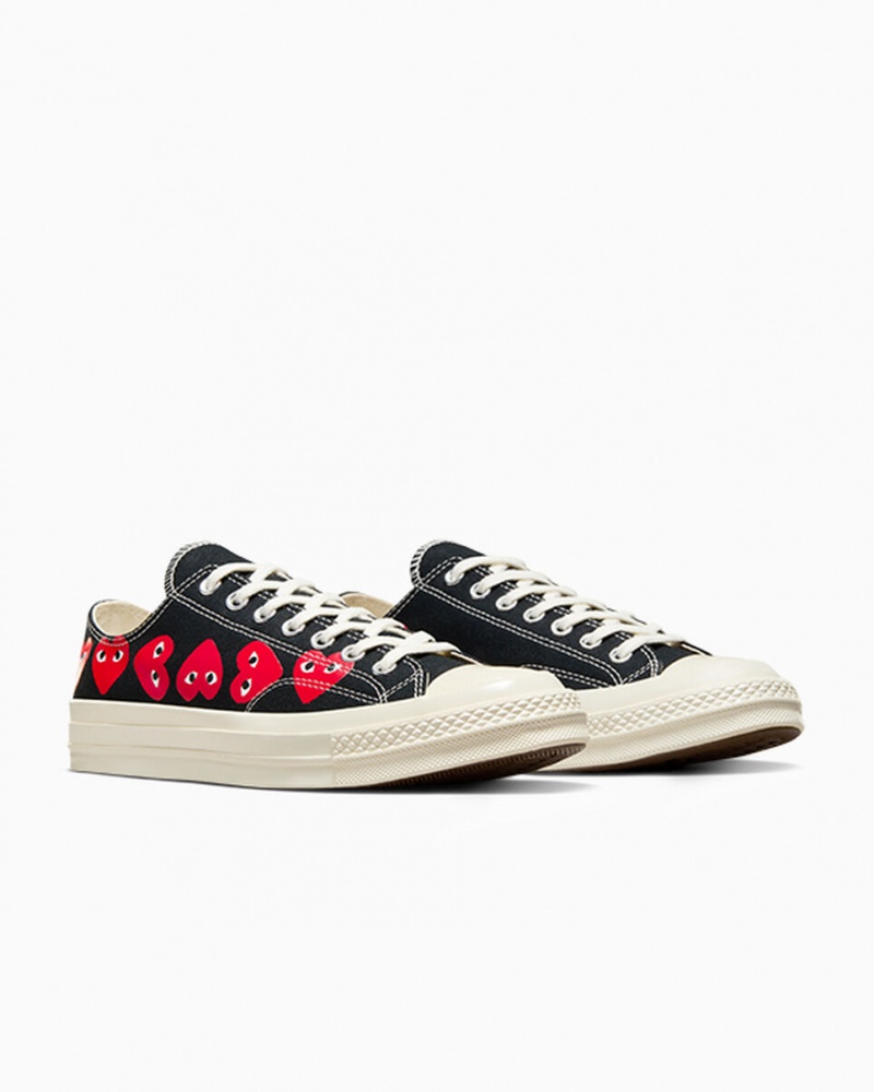 Converse Converse x Comme des Garçons PLAY Chuck 70 Multi Heart Fekete Piros | 602GSAWMI