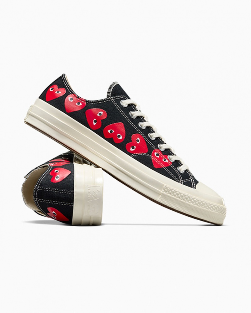 Converse Converse x Comme des Garçons PLAY Chuck 70 Multi Heart Fekete Piros | 602GSAWMI