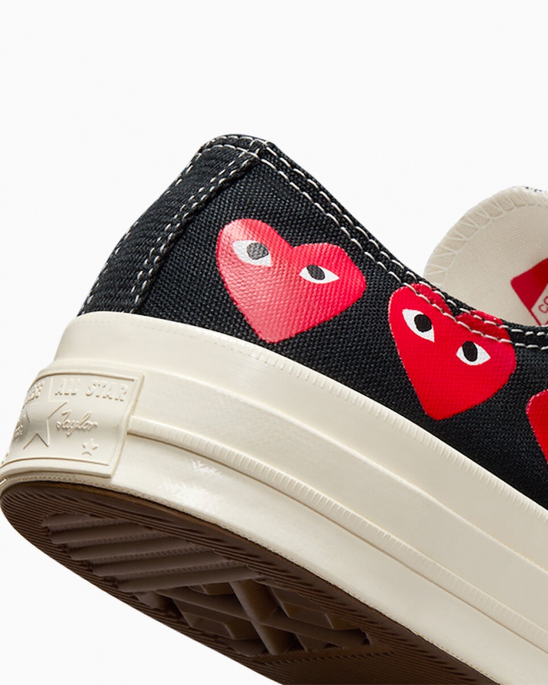 Converse Converse x Comme des Garçons PLAY Chuck 70 Multi Heart Fekete Piros | 602GSAWMI