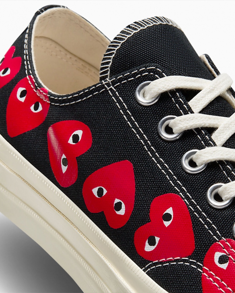 Converse Converse x Comme des Garçons PLAY Chuck 70 Multi Heart Fekete Piros | 602GSAWMI