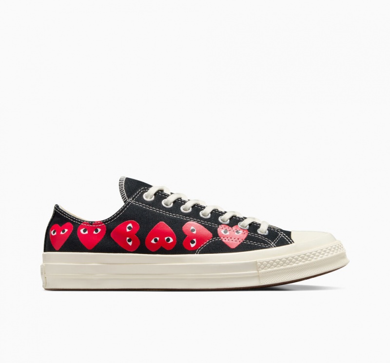 Converse Converse x Comme des Garçons PLAY Chuck 70 Multi Heart Fekete Piros | 602GSAWMI