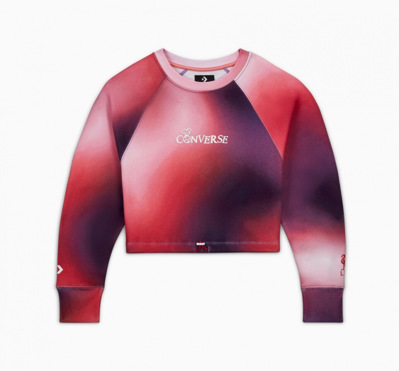 Converse Converse x LFC Cropped Crew Lawn Flamingo Gradient | 389QPODWI