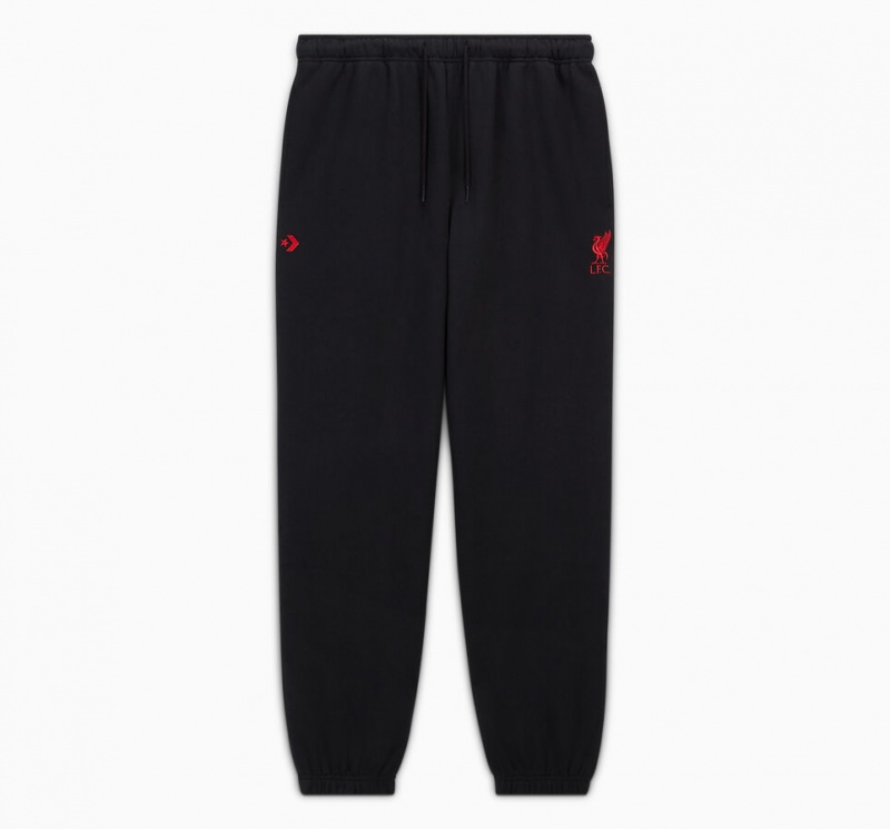 Converse Converse x LFC Knit Loose-Fit Pants Fekete | 174WYGITK