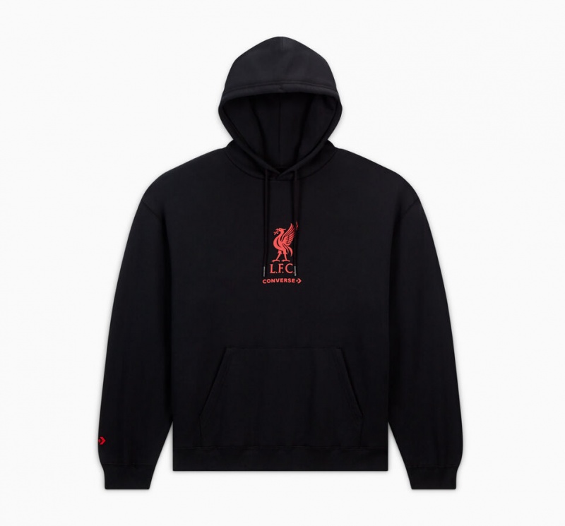 Converse Converse x LFC Loose-Fit Hoodie Fekete | 298HZFWVI