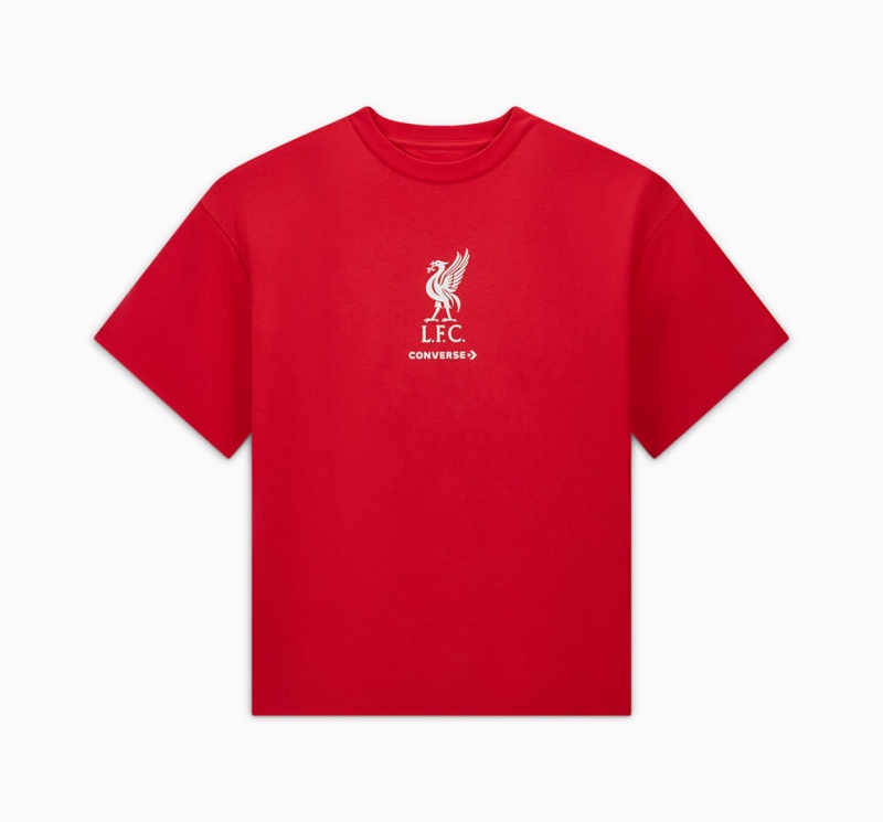 Converse Converse x LFC Loose-Fit T-Shirt Tomato | 487KCUQVX