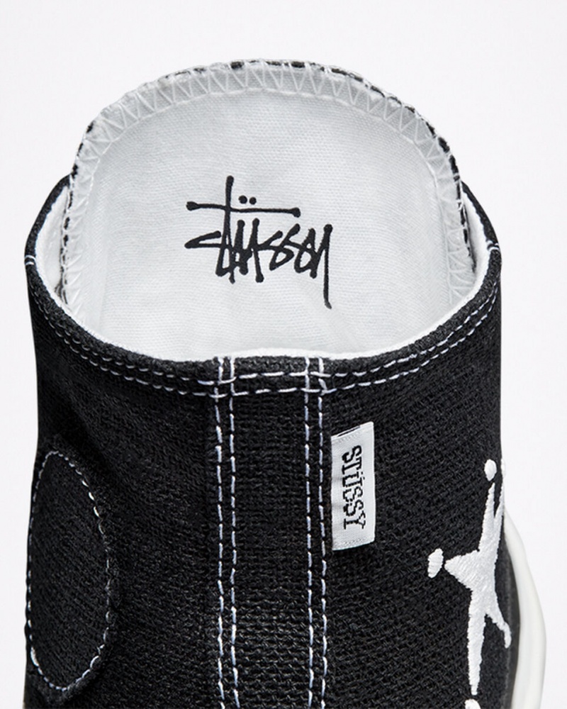 Converse Converse x Stüssy Chuck 70 Fekete Fehér Fekete | 915UBSGAY