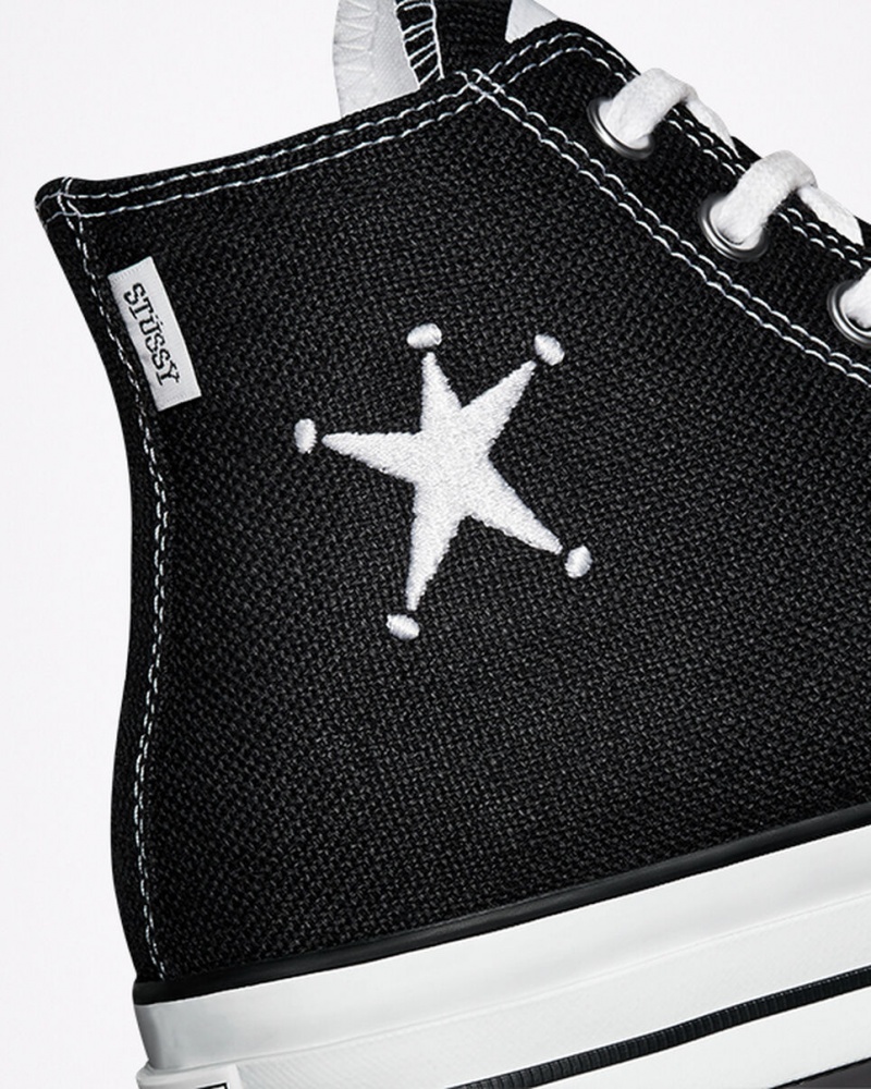 Converse Converse x Stüssy Chuck 70 Fekete Fehér Fekete | 586XVQGAH