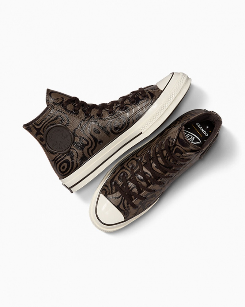 Converse Converse x Wonka Chuck 70 Chocolate Swirl Barna | 260ZVLXRW