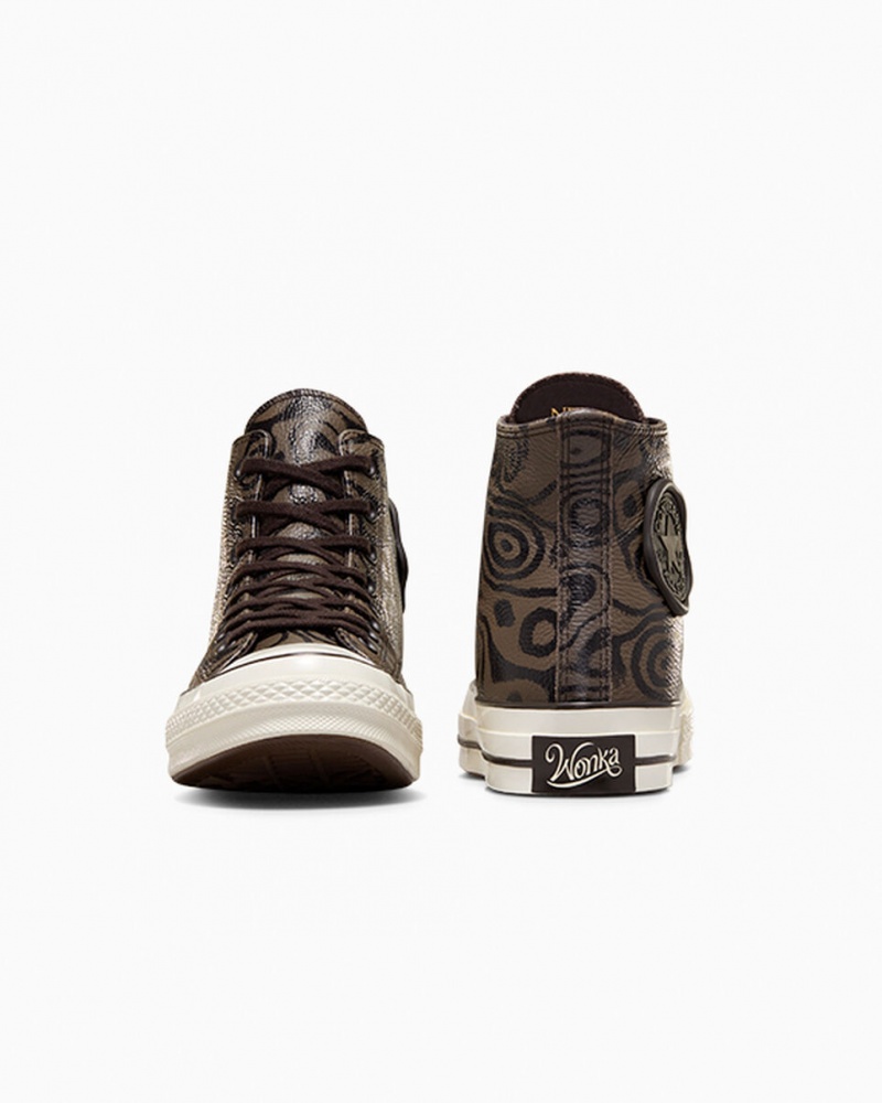 Converse Converse x Wonka Chuck 70 Chocolate Swirl Barna | 260ZVLXRW