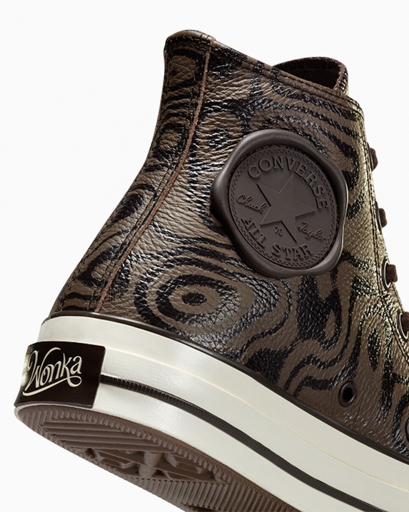 Converse Converse x Wonka Chuck 70 Chocolate Swirl Barna | 260ZVLXRW