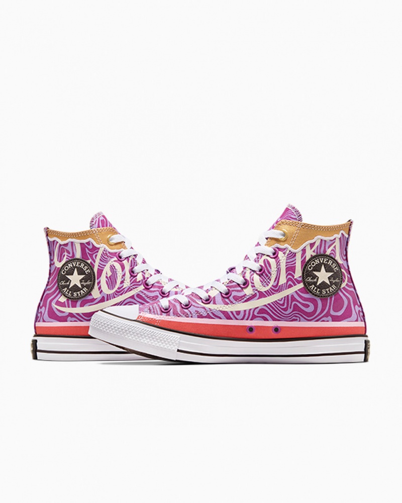 Converse Converse x Wonka Chuck Taylor All Star Swirl Lila Fehér Fekete | 429BFHRJE