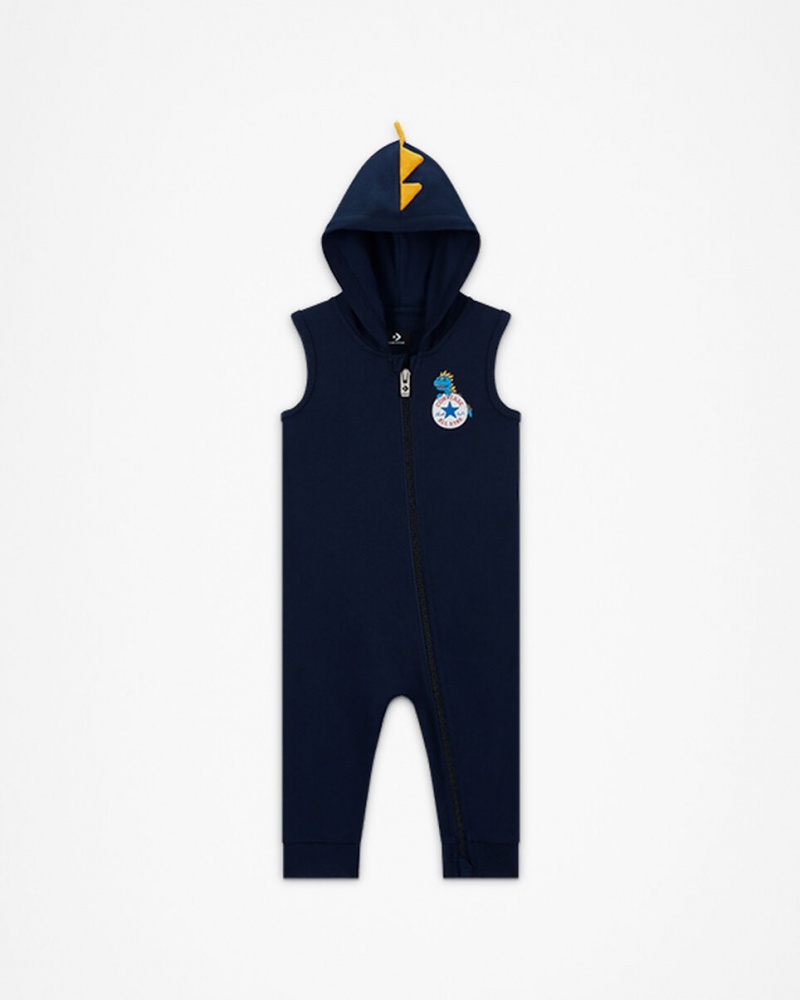 Converse Dino Explorer Csuklyás Coverall & Bodysuit Set Sötétkék | 435WTBGIQ