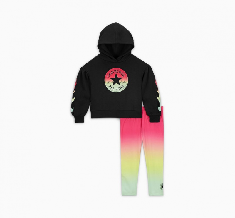 Converse Gradient Hoodie & Leggings Set Rózsaszín | 512HXIDWZ