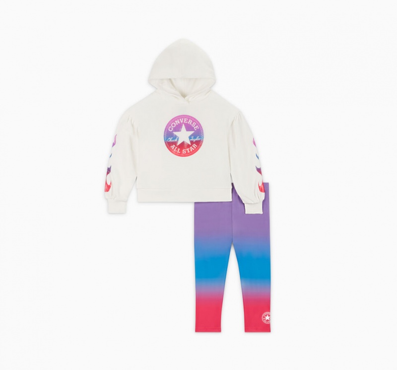 Converse Gradient Hoodie & Leggings Set Bright Violet | 934TOEUVX