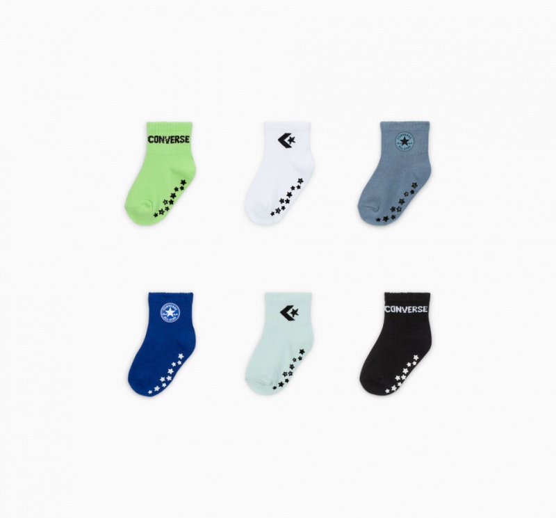 Converse Gripper 6-Pack Socks Zöld | 673UGHXCW