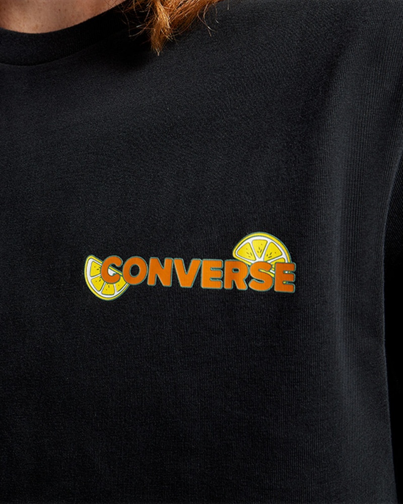 Converse How-To Lemonade T-Shirt Fekete | 076BCDKYE