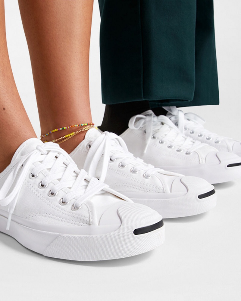 Converse Jack Purcell Fehér Fehér Fekete | 948KYNIRX