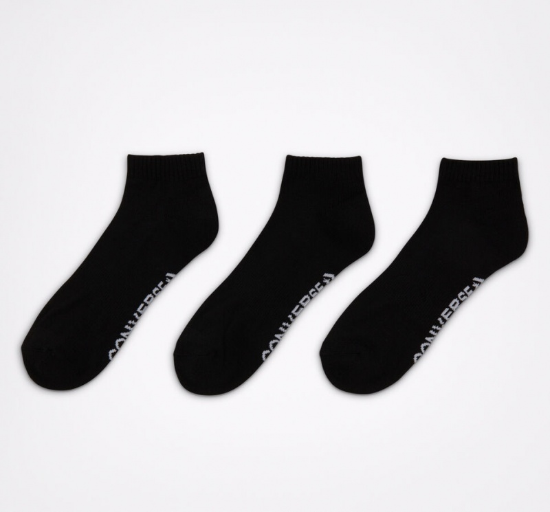 Converse Made For Chucks High-Cut Ankle 3-Pack Socks Fekete | 386OGHBFT