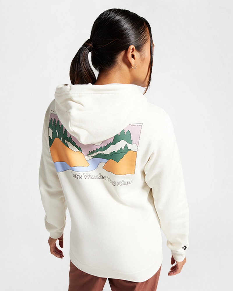 Converse Outdoors Grafika Hoodie Egret | 317IVQOZW