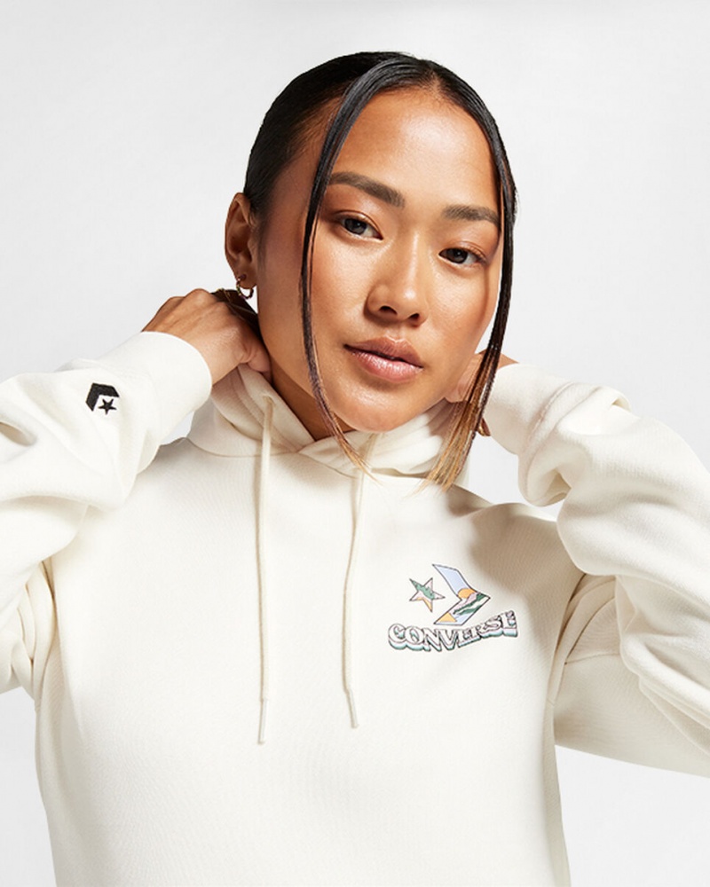 Converse Outdoors Grafika Hoodie Egret | 317IVQOZW