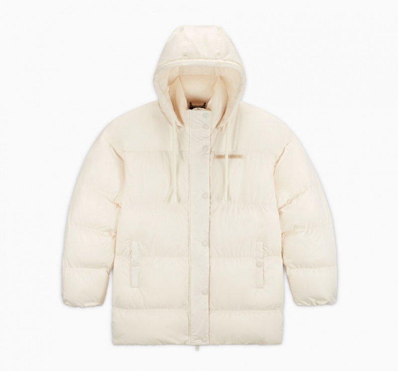 Converse Oversized Super Puffer Jacket Egret | 684BSKEWQ