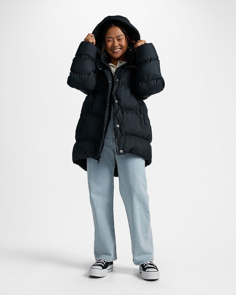 Converse Oversized Super Puffer Jacket Fekete | 832HOBAFJ