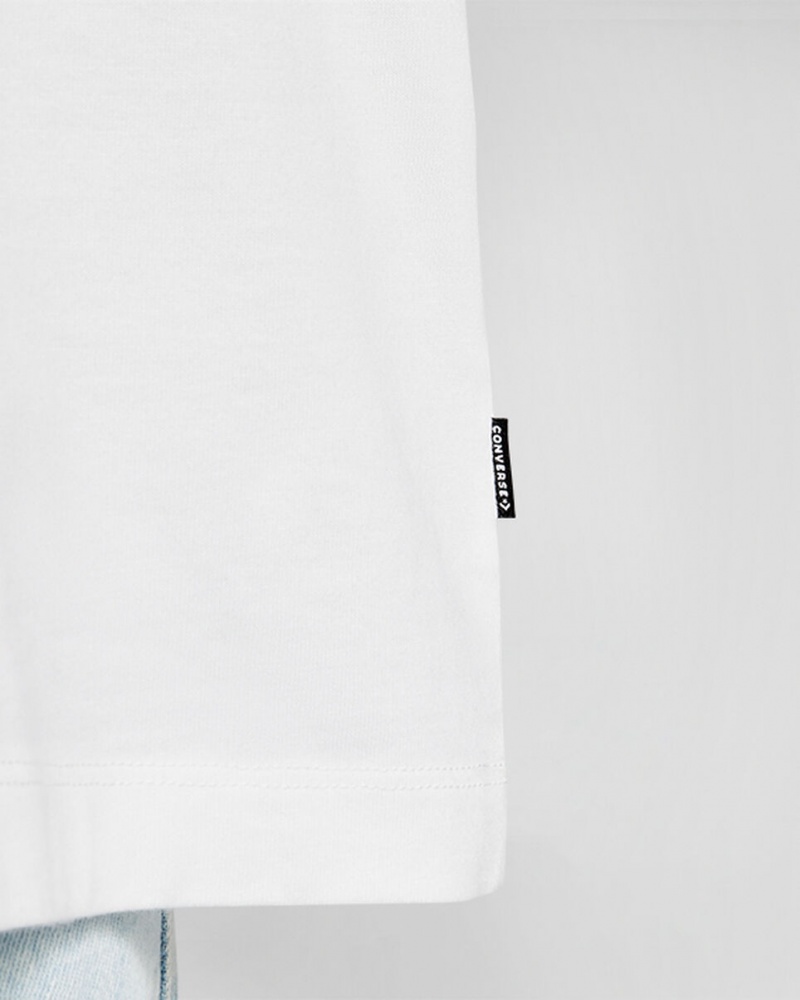 Converse Oversized Wordmark T-Shirt Fehér | 029BOJFWN