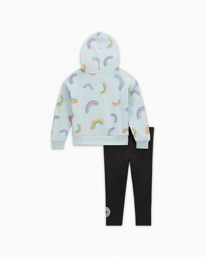 Converse Rainbow Hoodie & Leggings Set Fekete | 829LHKRPF