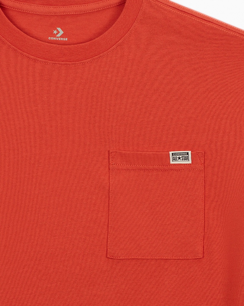 Converse Relaxed Chest Pocket T-Shirt Nomadic Rust | 362UZSMOL