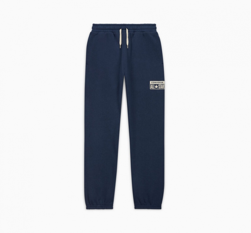 Converse Relaxed Fleece Joggers Sötétkék | 831QNZCPJ