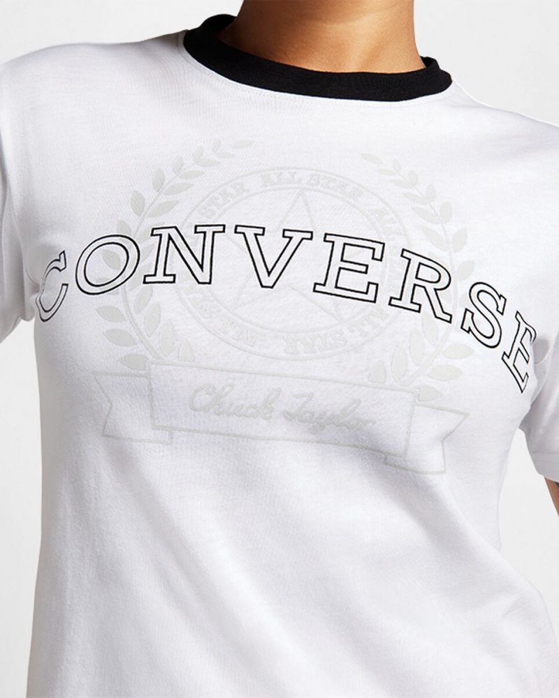 Converse Retro Chuck Taylor T-Shirt Fehér | 680SWERNA