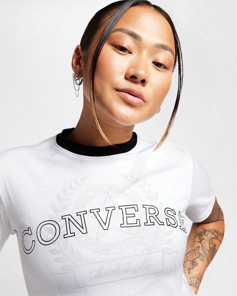 Converse Retro Chuck Taylor T-Shirt Fehér | 680SWERNA