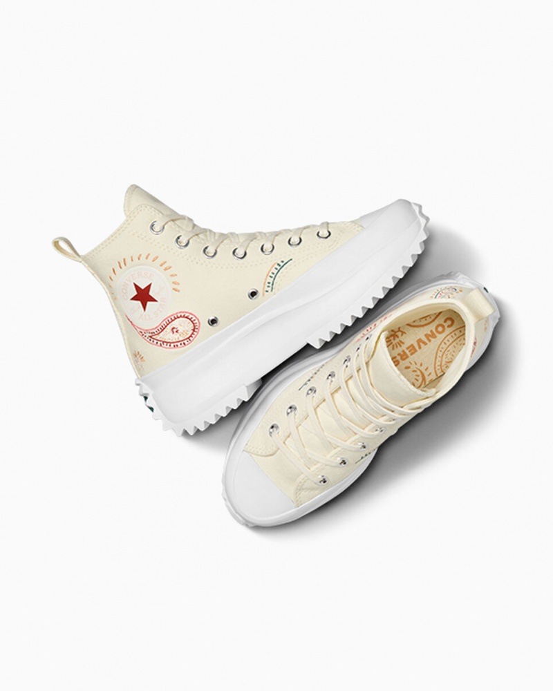 Converse Run Star Hike Platform Crafted Piros Fehér | 290JUMWST