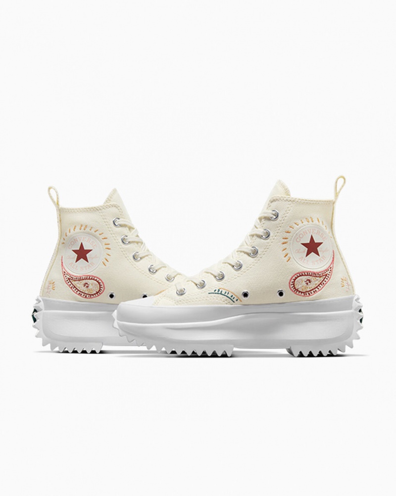 Converse Run Star Hike Platform Crafted Piros Fehér | 290JUMWST