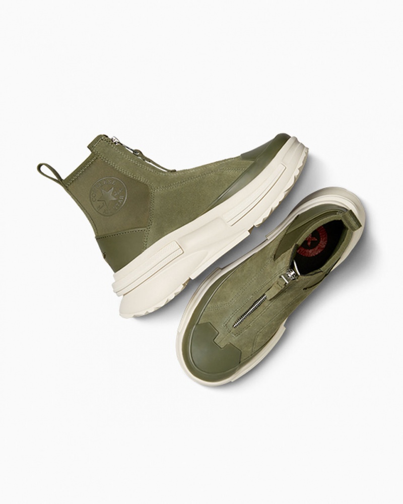 Converse Run Star Legacy Chelsea CX Platform Velúr Utility / Egret / Egret | 045UZBXWP