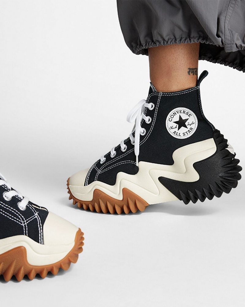 Converse Run Star Motion CX Platform Fekete Fehér | 487XMNKHF