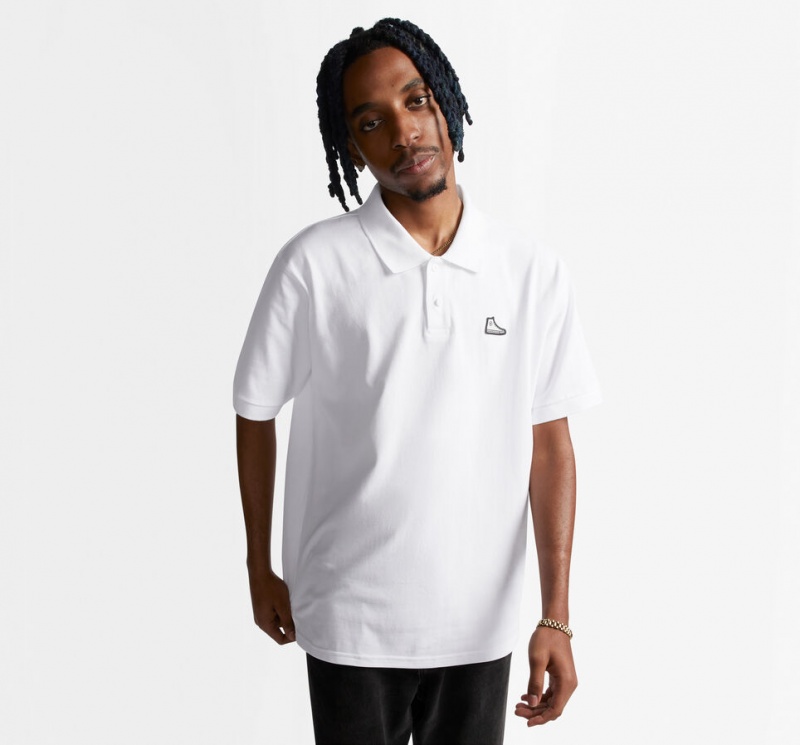 Converse Shoe Patch Polo Shirt Fehér | 814RBKZNS