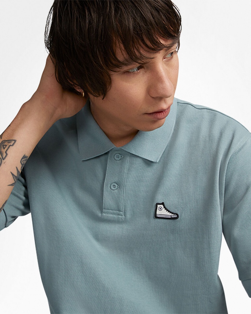 Converse Shoe Patch Polo Shirt Szürke | 726JWCYVS