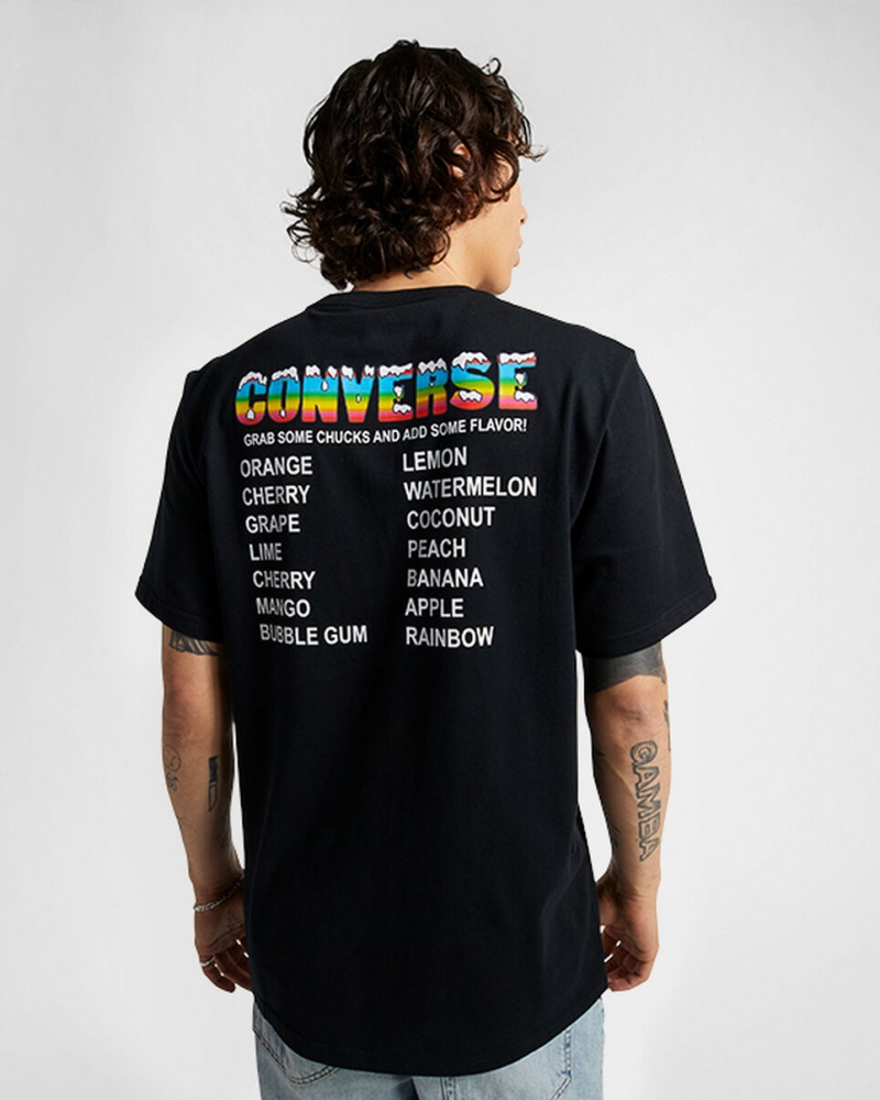 Converse Snow Cone Grafika Loose-Fit T-Shirt Fekete | 309CYEXLA