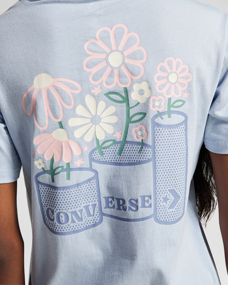 Converse Spring Blooms T-Shirt Szürke | 127ISEXRW