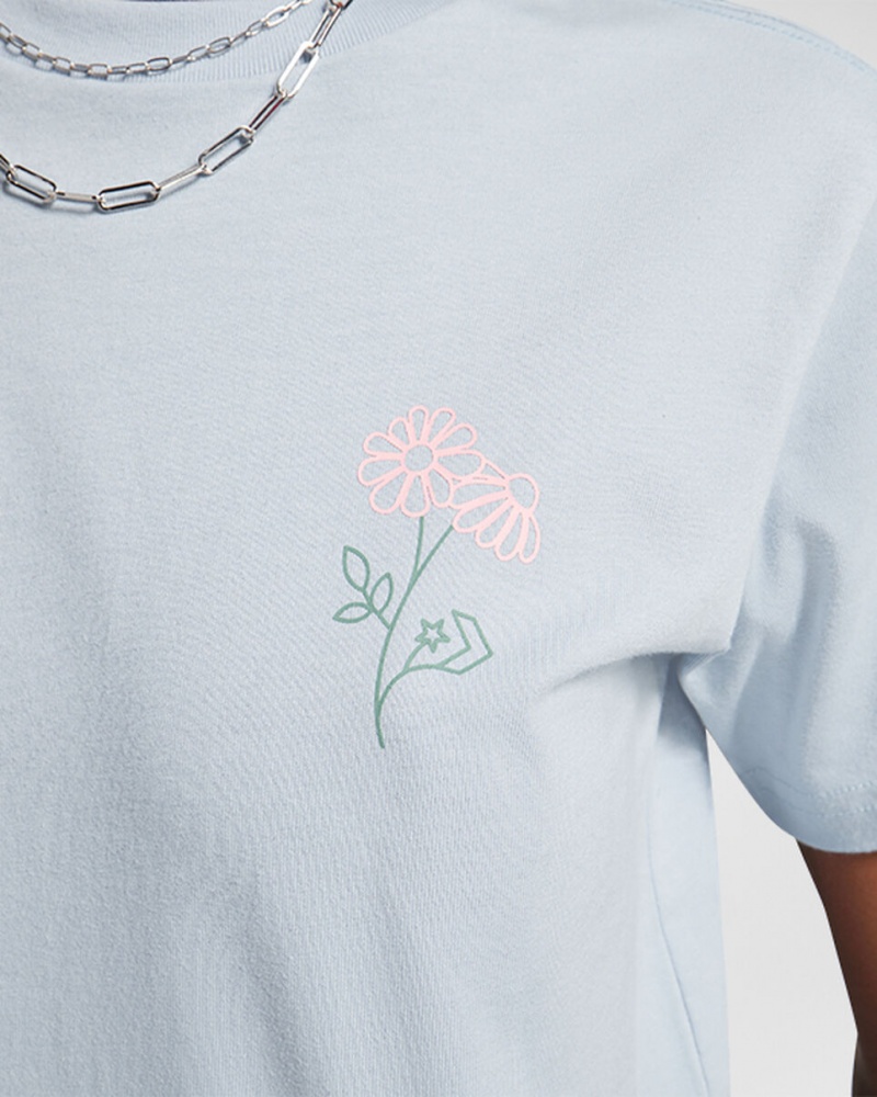 Converse Spring Blooms T-Shirt Szürke | 127ISEXRW