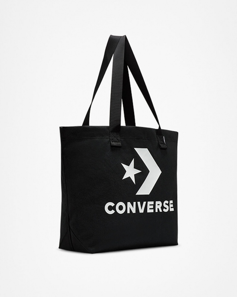 Converse Star Chevron Tote Fekete Fehér | 619EQKYCG